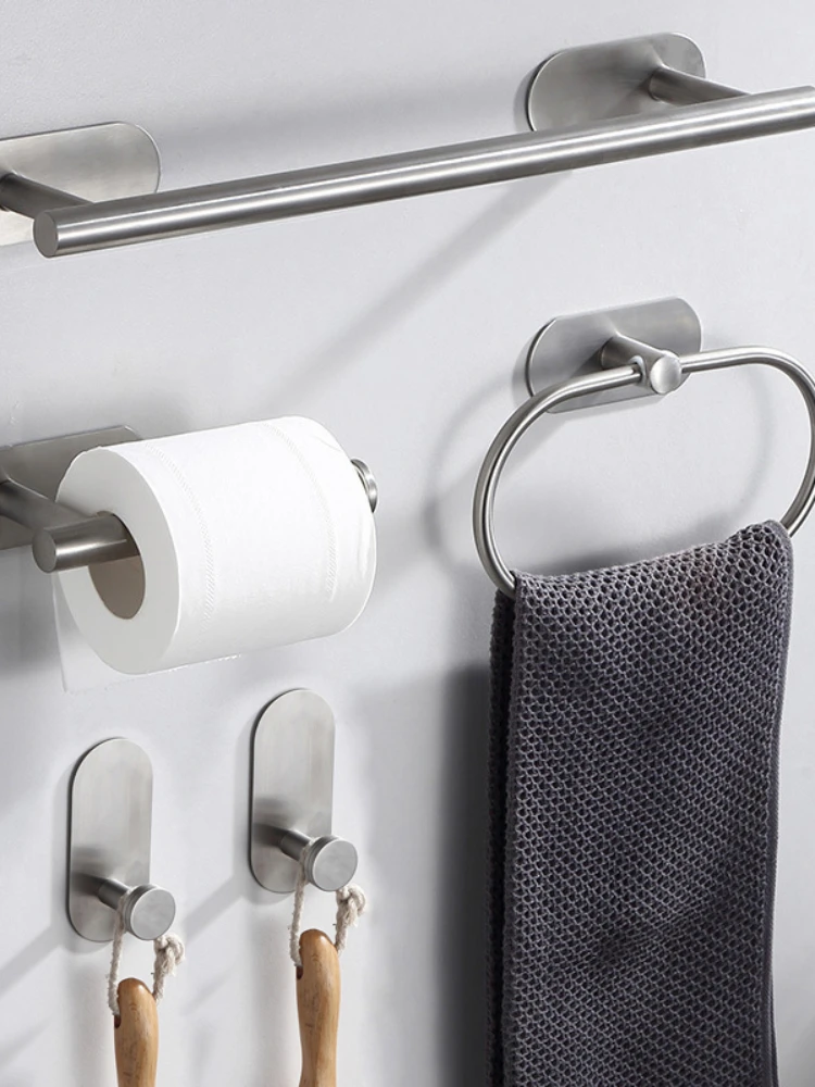 Wall-Mounted Aço Inoxidável Toalha Bar e Papel Higiênico Rack, Matte Black Hardware Set, acessórios do banheiro
