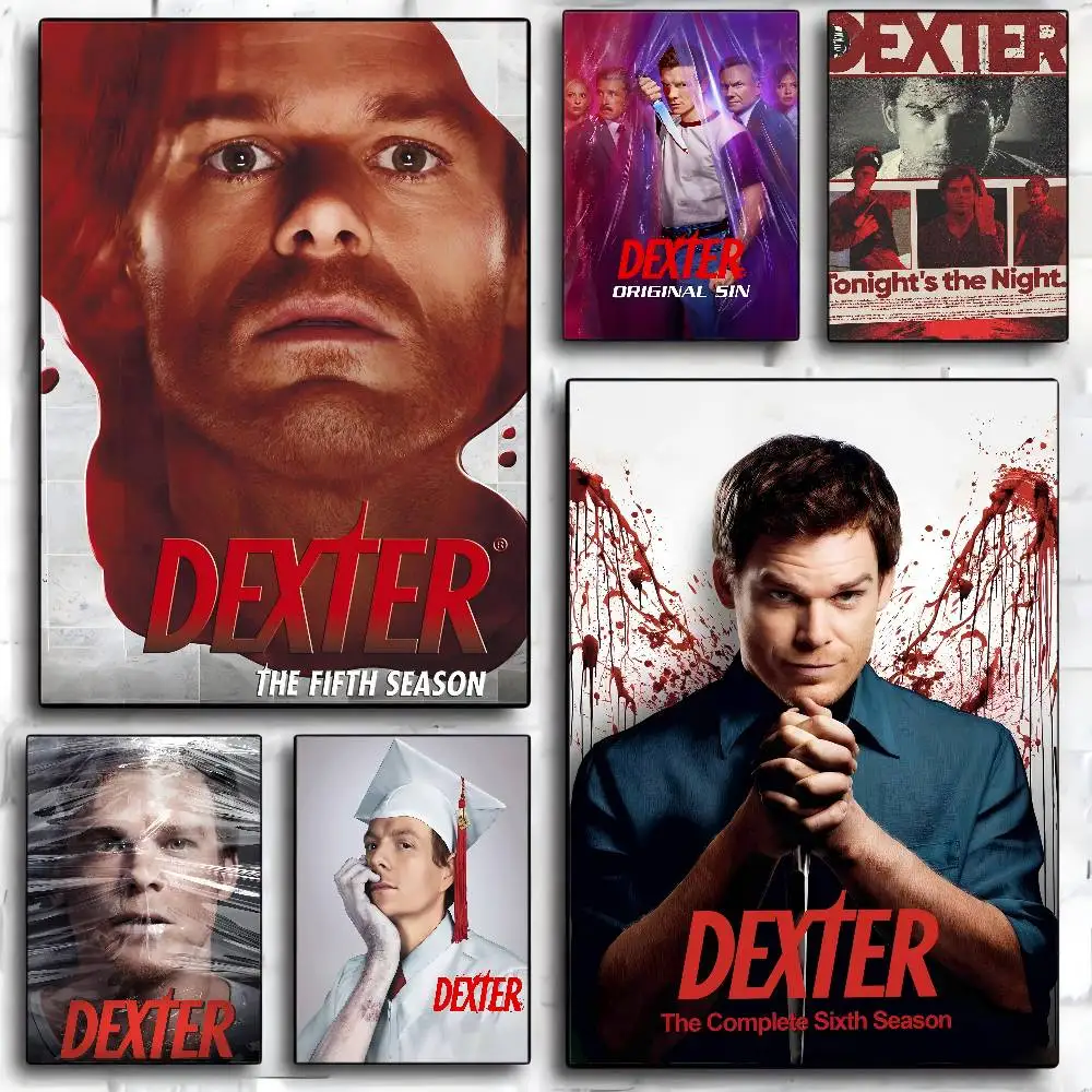 ديكستر الكلاسيكية خمر الملصقات ديكور اللوحة جدار الفن ورق الكرافت الأبيض Kawaii غرفة ديكور