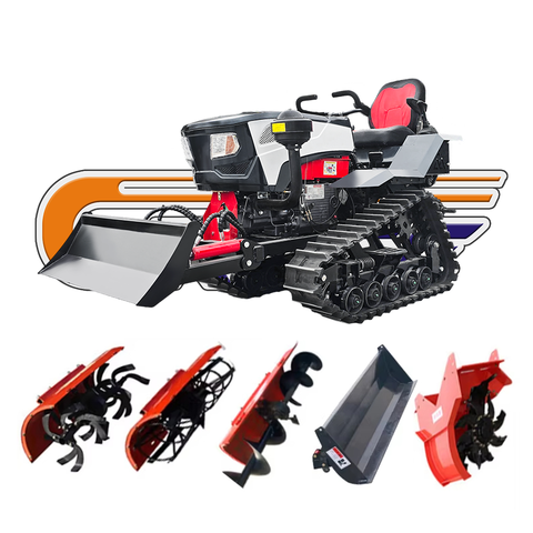 2025 새로운 고무 트랙 크롤러 Traktor 25hp 35 Hp 50 Hp 60hp 80hp 100 Hp 농장 크롤러 미니 트랙터 4x4 농업