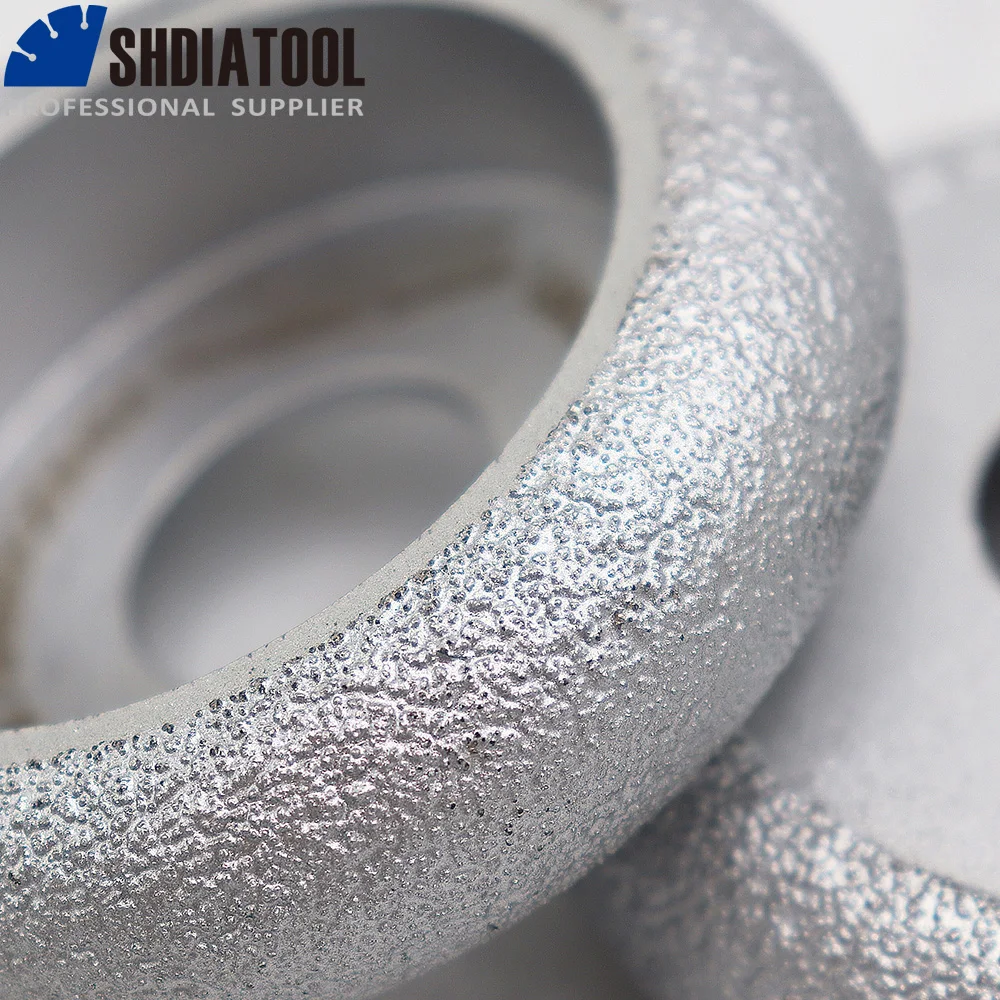 SHDIATOOL 1pc Diameter 75mm Vacuum Brazed Diamond Profile Grinding Wheel 10/15/20/25/30MM Diamond Disc Abrasive Grinding Wheels