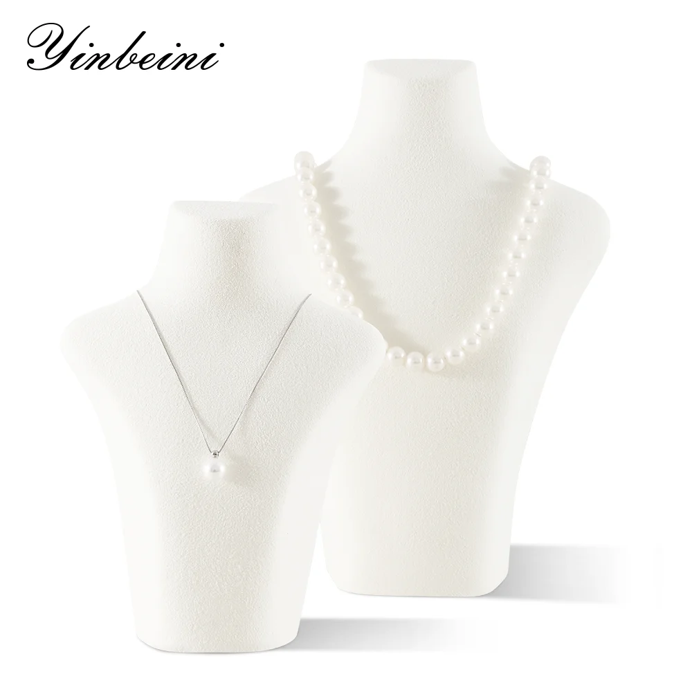 

Yinbeini Microfiber Necklace Display Stand Vertical Mannequin Stand Jewelry Display Props RX001