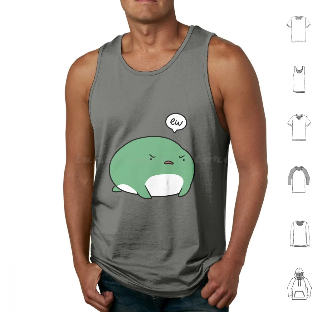 Ew Frog Tank Tops Print Cotton Frog Frogs Amphibians Pets Animals Ew Rude Rude Frog Disgusted Mean Frog Mean Angry