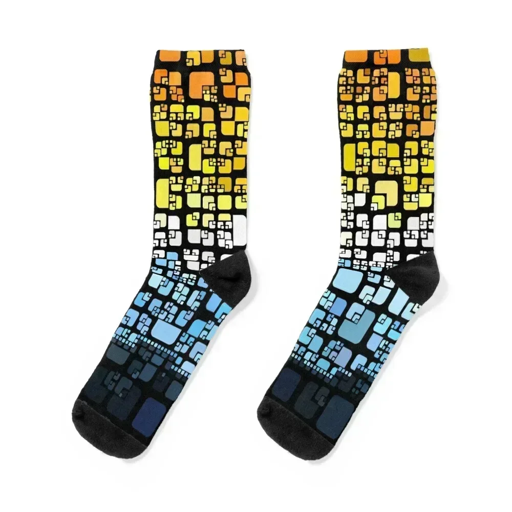Retro Geometric Abstract AroAce Pride Socks happy gym with print custom sports Socks Men's Women's
