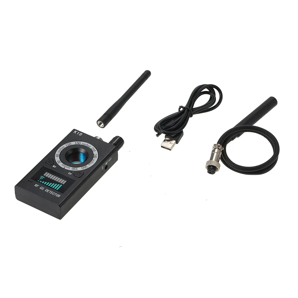 K18 Multi-function Anti-spy Detector Camera GSM Audio Bug Finder GPS Signal Lens RF Tracker Detect Wireless Products 1MHz-6.5GHz