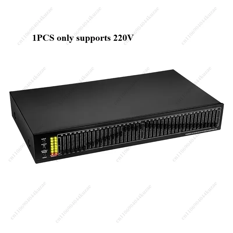 Dual 20 Segment Stereo Equalizer Amplifier Preamp EQ Tone Treble Midrange Bass 40-Band Equalizer Built-In Bluetooth EQ-799