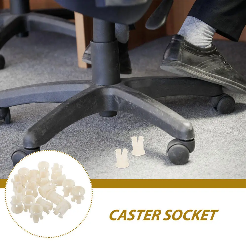 50Pcs Office Chair Caster Sleeve Stem Inserts Compact Replacement for Game Chair Accessories Stem Inserts Sleeves