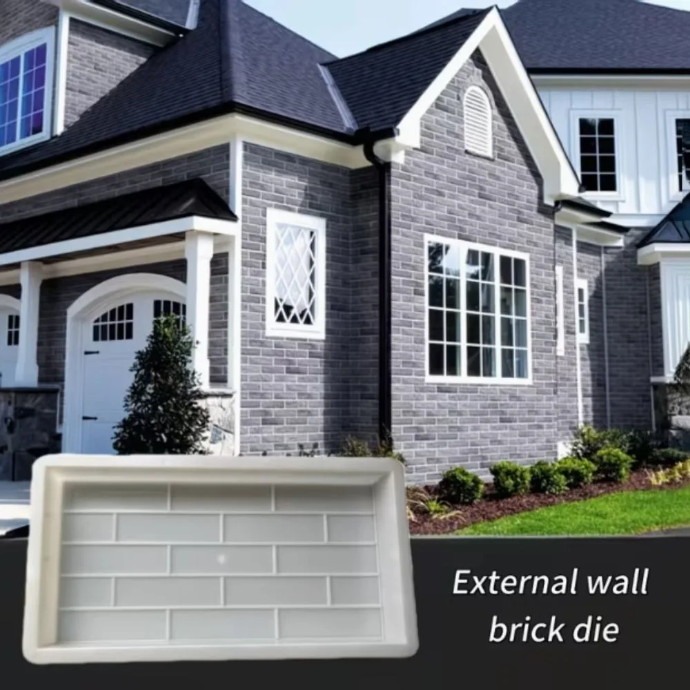 I-Shaped Concrete Paver Molds Long Shape Reusable Cement Brick Mould Easy Release Non-Slip Anti-Slip Floor Tile Template
