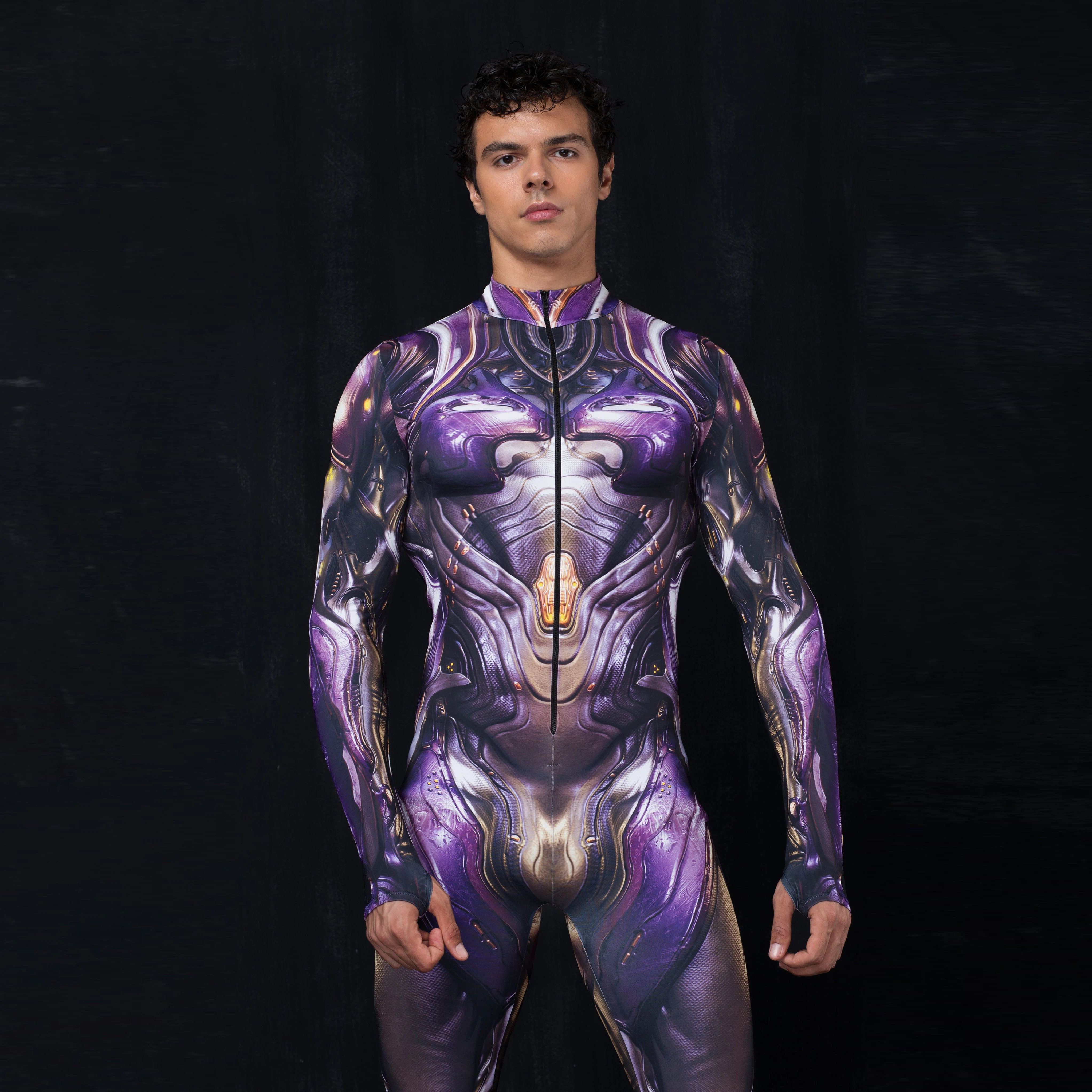 [You're My Secret] Robot CyberPunk Jumpsuit Catsuit Sexy Women Male Mechanical Armor Cosplay Costume Halloween Zentai Party Suit