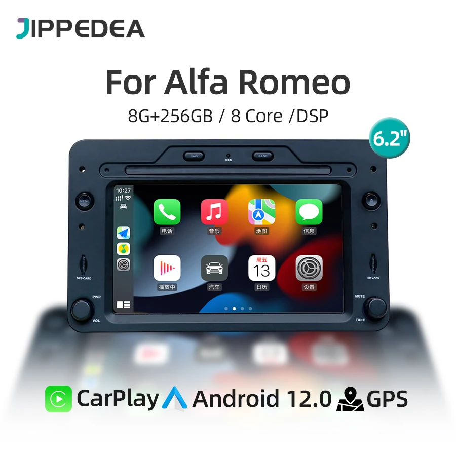 Android 12.0 8G 256GB Car Radio CarPlay 4G WiFi GPSMultimedia Player For Alfa Romeo 159 939 Sportwagon Spider Brera 2005-2011