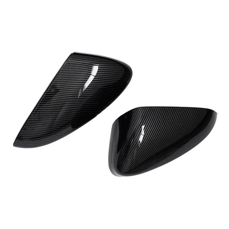 

1Pair Car Rearview Mirror Cover Trim For Ford Mondeo Fusion 2013-2021 Parts US Version Side Wing Mirror Caps ABS Carbon Fiber