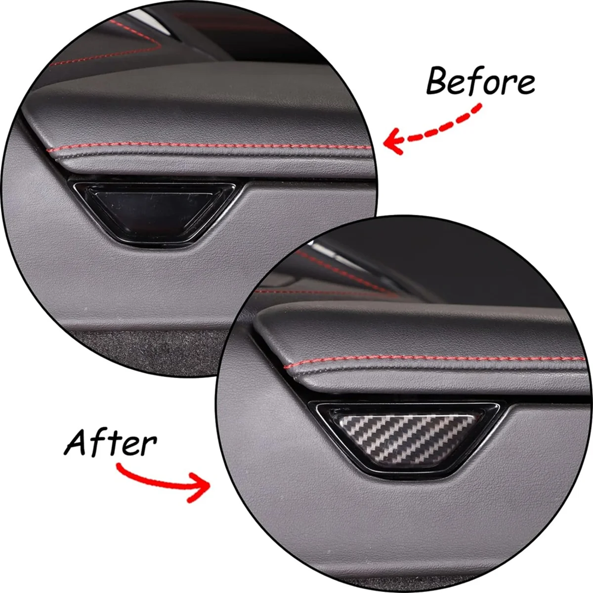 

UP!For Chevrolet Corvette C8 2020-2023 Car Armrest Box Switch Button Frame Cover Trim Accessories ABS Carbon Fiber