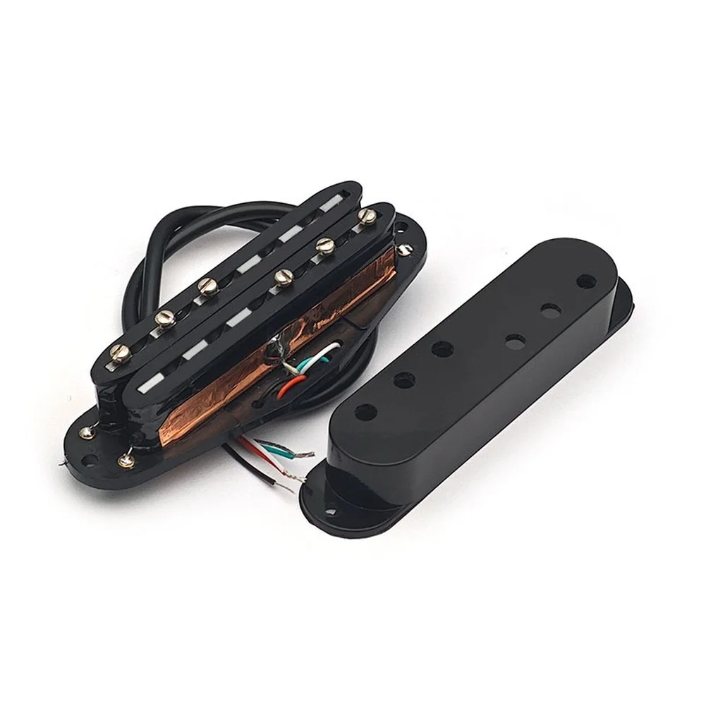 

For Mini Humbucker Pickup for ST Style Guitar with Dual Coils 3+3 Adjustable Pole Magnets and 9K Resistance for Rich Tone