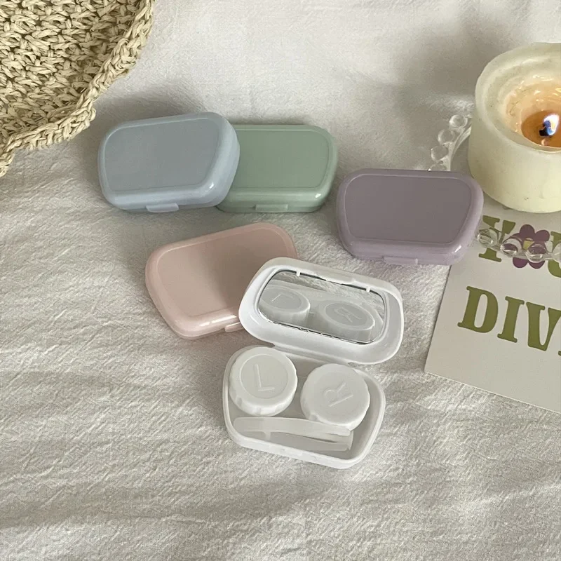 Cute Portable Small Backpack Eye Contacts with Mirror Contact Lens Case Colored Lenses Container Box for Party Travel Set