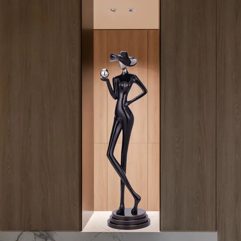 Entrance character shape vertical ornament slender high-end living room handicrafts niche minimalist jewelry
