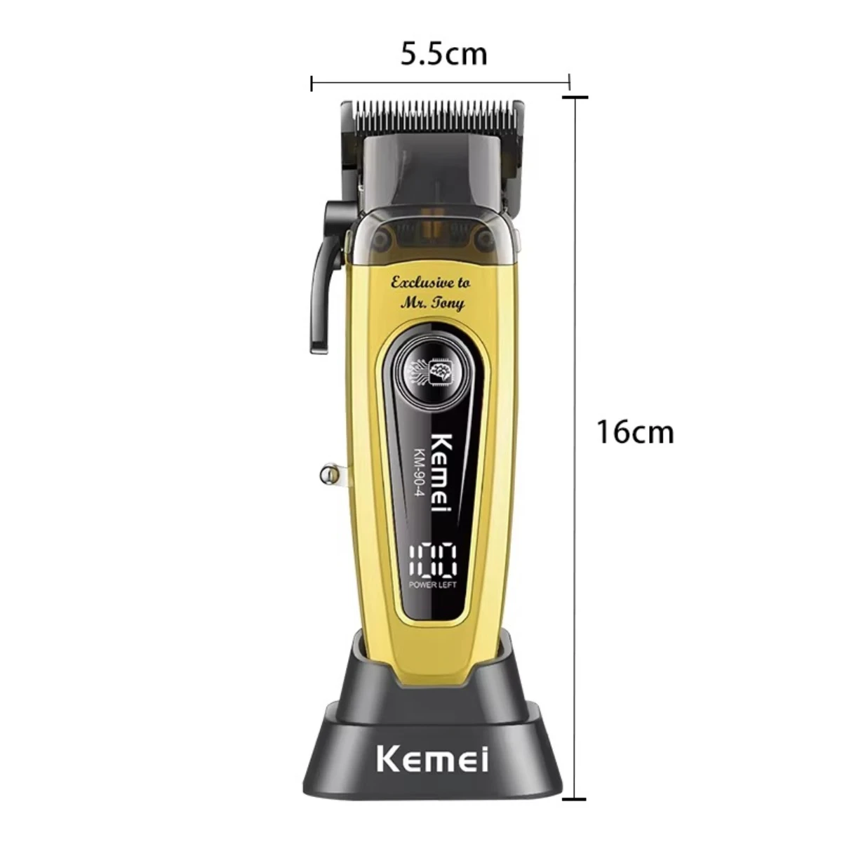 Kemei Professional 11500 RPM Hair Clipper for Barbers Rechargeable Trimmers Brushless Motor Hair Cutting Machine for Men KM-90-4 image 2