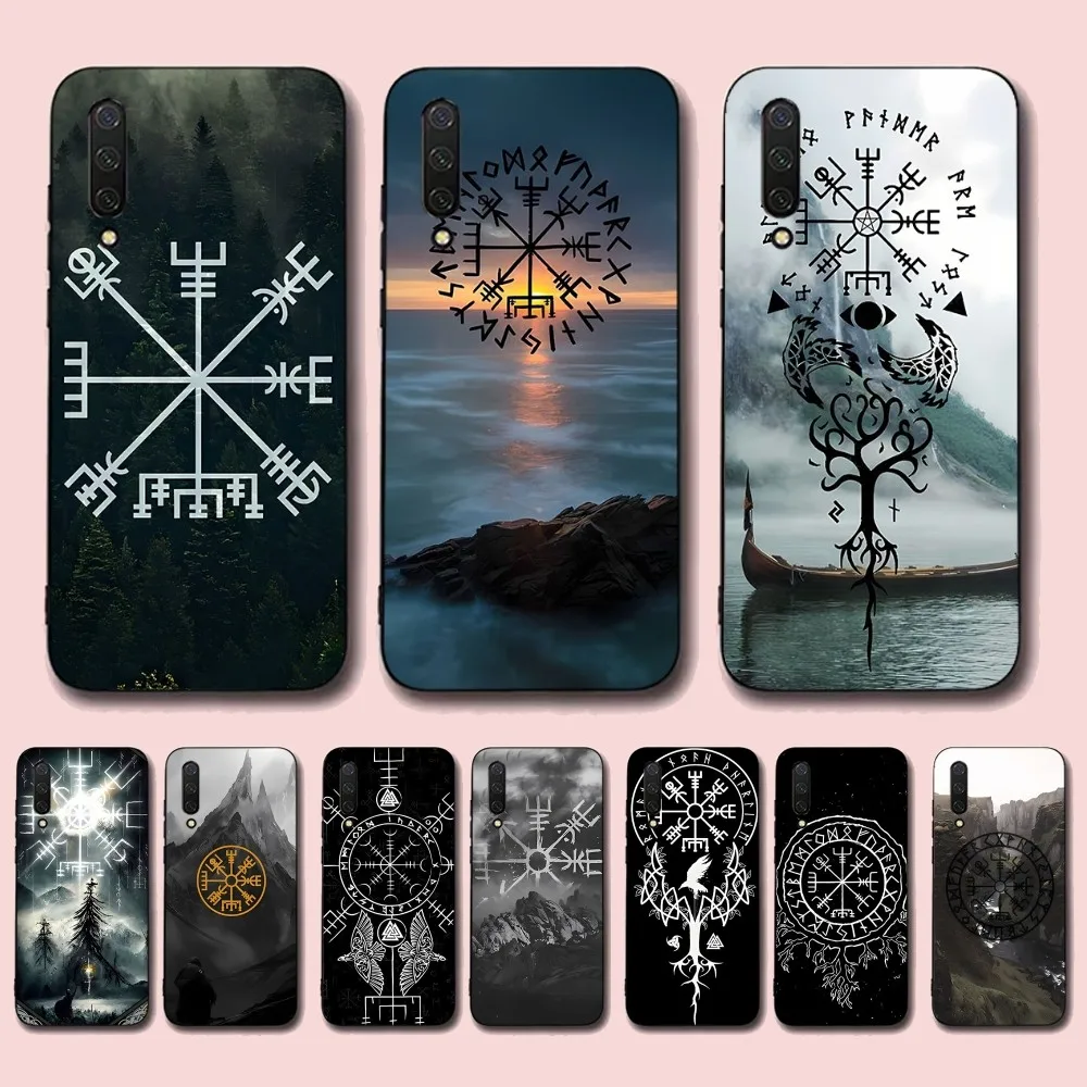 V-Viking Vegvisir Logo Phone Case For Xiaomi Mi 5X 8 9 10 11 12 Lite Pro 10T PocoX3pro PocoM3 Note 10 Pro Lite