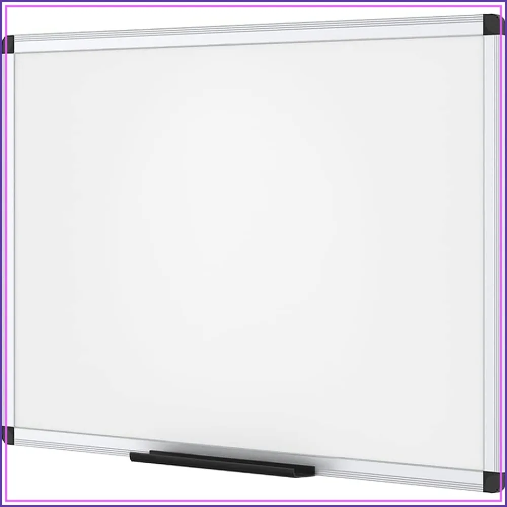 

Dry Erase Board/Magnetic White Board, 48 x 32 Inches, Silver Aluminum Frame