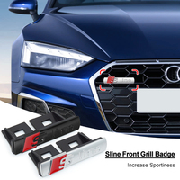 Metal SLine Emblem Auto Front Grille Badge Sticker Decorative For Audi S5 S6 S7 S4 S8 TT TTS A4 B8 A3 B6 A6 C7 C6 B7 Q5 Q7 Q6 TT