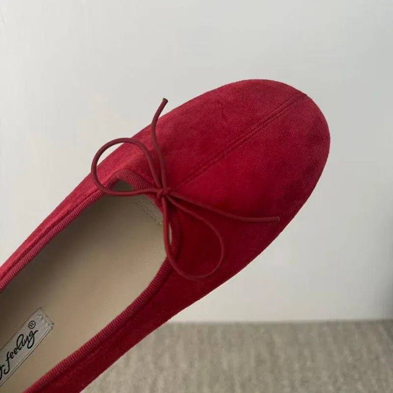 Neue Herbst-Frühlings-Damenschuhe, flache Ballerinas, weiche runde Zehenpartie, modische flache Slipper für Damen. – Detail 10