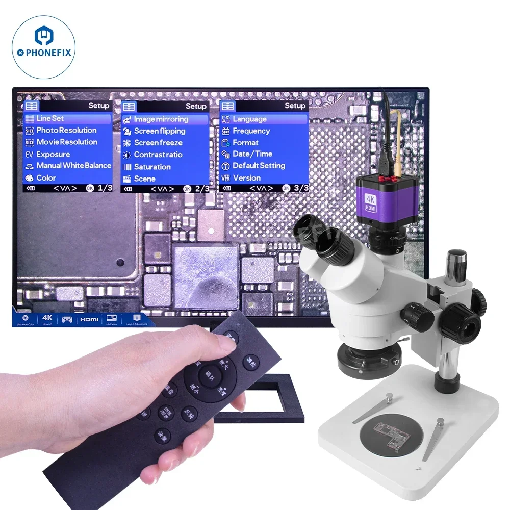 MS4K01 14MP 4K 60fps HDMI USB Industry Video Microscope Camera For Soldering PCB Chip Phone Repair Observation Tools