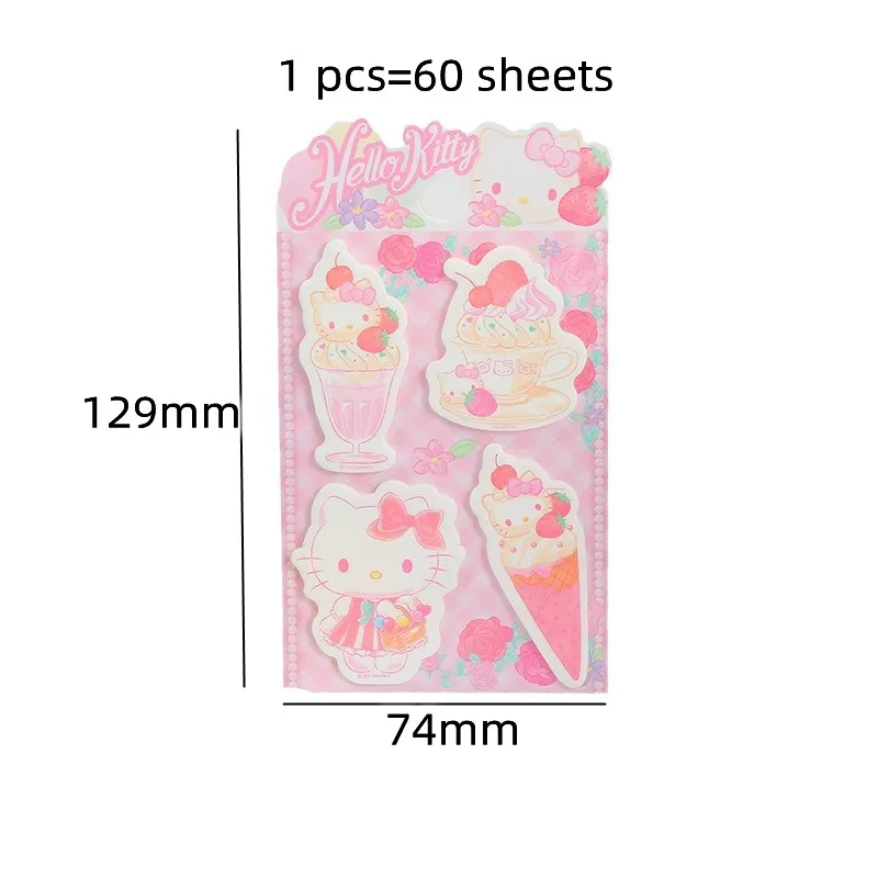 24pcs/lot Sanrio Melody Kuromi Memo Pad Cute Kitty Sticky Notes Stationery Label Notepad Planner Sticker Post School Supplies