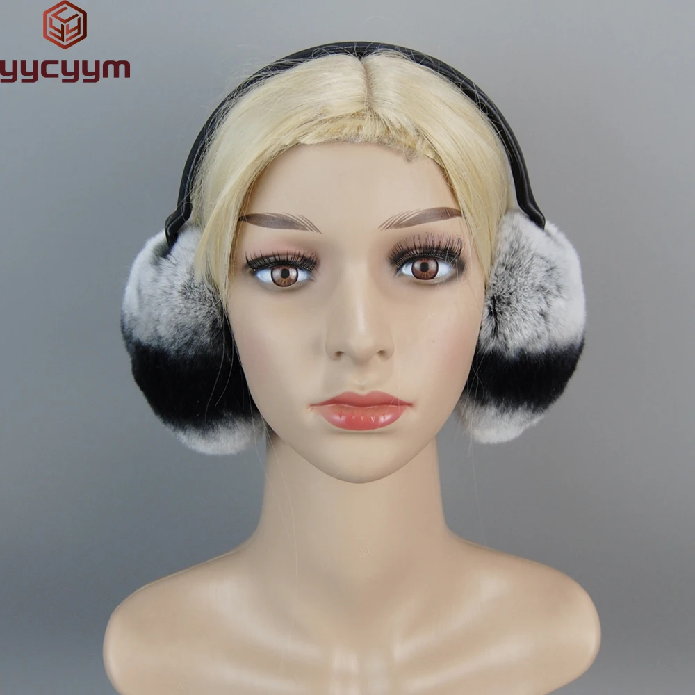 

2024 New Women Winter Quality Real Rex Rabbit Fur Earmuffs Rex Rabbit Fur Earmuff Lovely Girl Genuine Rex Rabbit Fur Ear-caps