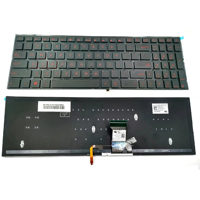 pp New For Asus FX502 FX502V FX502VD FX502VD-NB76 FX502VM FX502VM-AS73 Laptop Keyboard US Backlit
