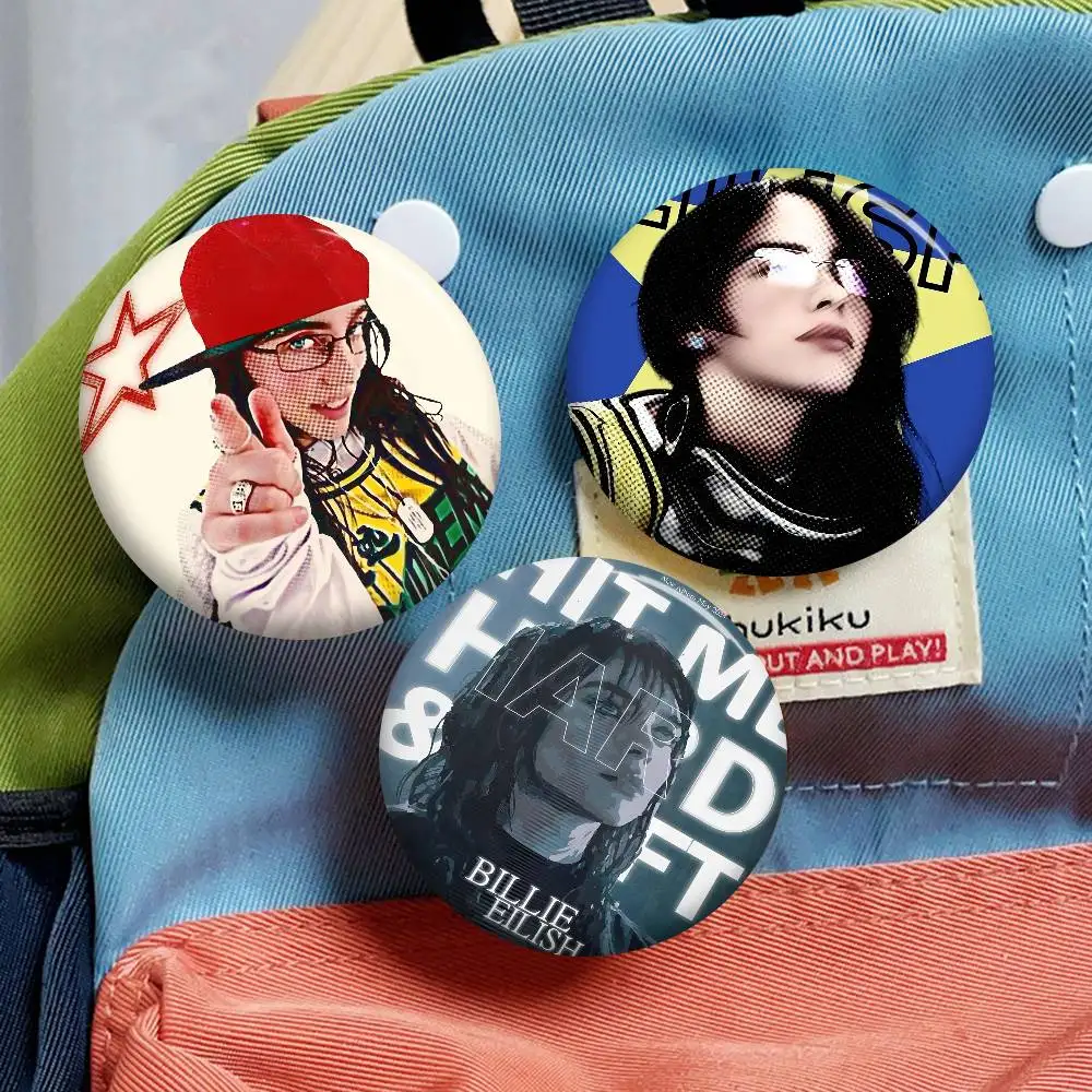 شعبية البوب ستار B-billie 32/44/58 مللي متر تخصيص زر دبابيس لطيف مضحك الإبداعية شارة مجوهرات ديكور هدايا للأصدقاء