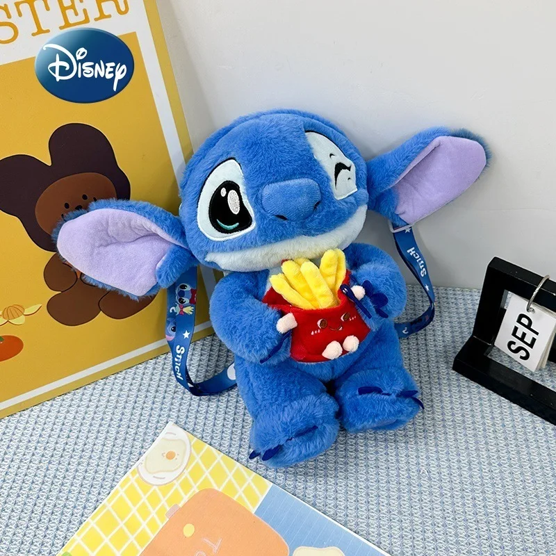 Disney Stitch Nowa Dziecięca Pluszowa Torebka Cartoon Urocza Mini Pluszowa Torba na Ramię Modna Dziecięca Pluszowa Torba na Ramię typu Crossbody