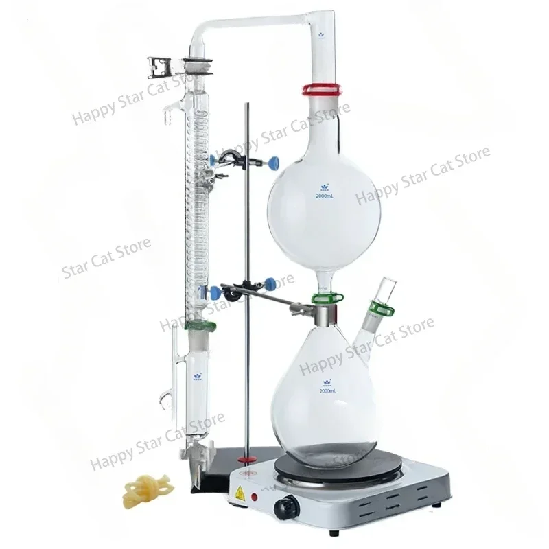 1000/2000ml Essential Oil Extraction Separator Device Dew Distillation Equipment Water Distiller Machine