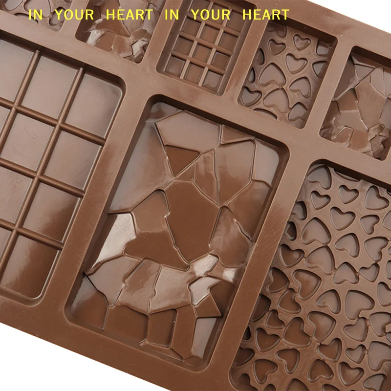 【X】9 cavity Silicone Mould Chocolate Plate DIY Biscuits Waffle Mold Baking Tool