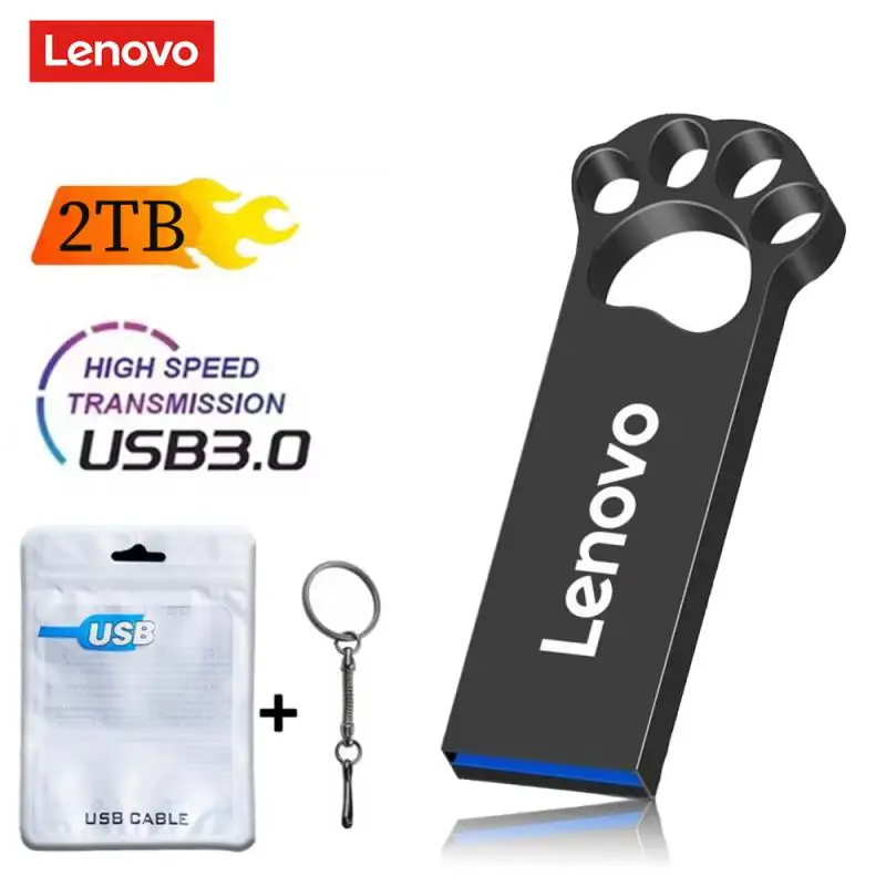 

Lenovo 128GB Original Metal USB Pendrive 2TB Large Capacity Portable Flash Drive USB 3.0 High-Speed File Transfer Waterproof