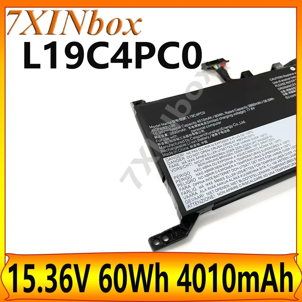 7XINbox L19C4PC0 L19M4PC0 L19L4PC0 15.36V 60Wh 4010mAh Laptop Battery For Lenovo Legion 5 15/15IMH05H Y7000-2020 Year Series