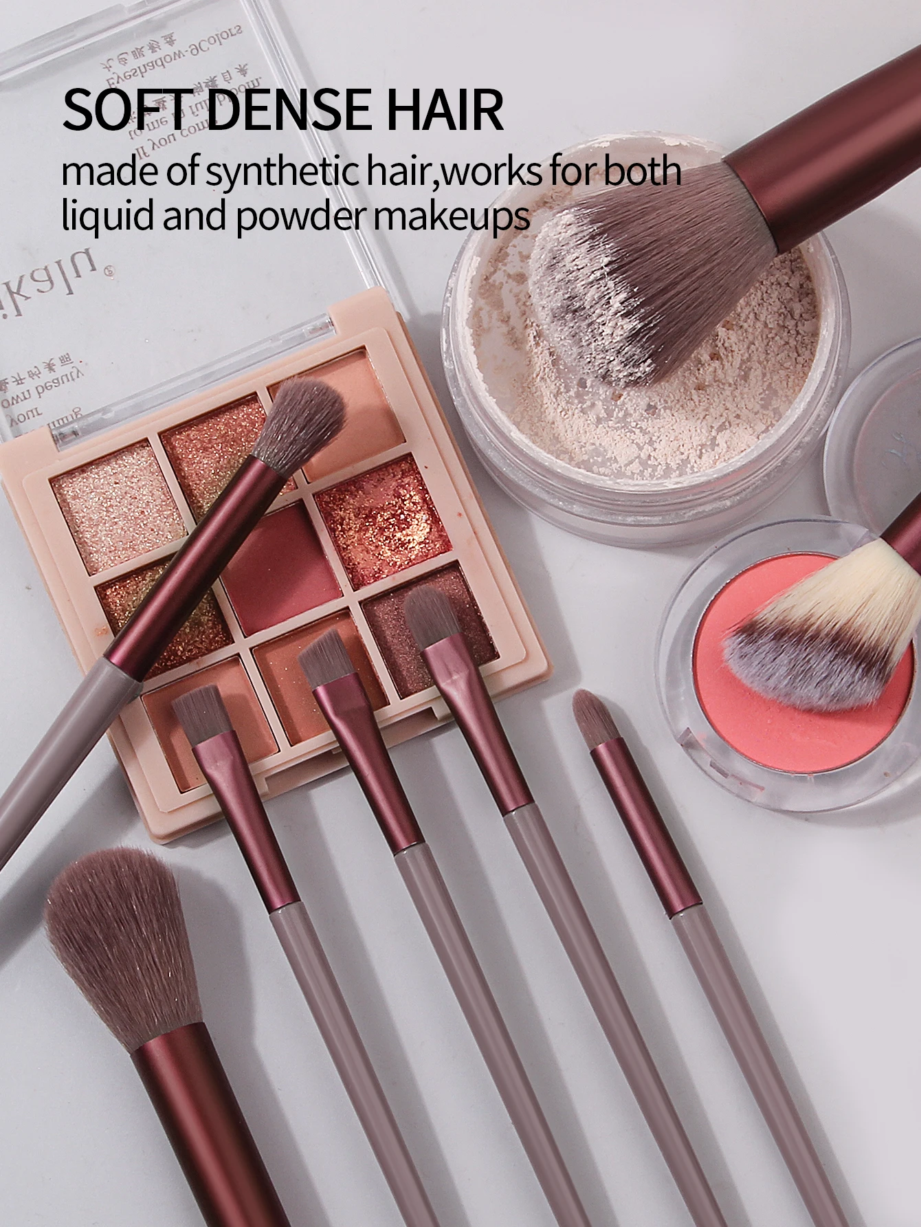 Travel portable 13pcs high-end makeup brush set, soft bristle foundation, blush, eyeshadow, contouring brush + storage bucket