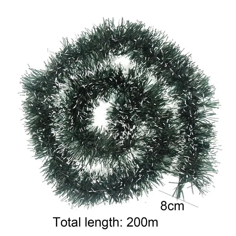 بهرج الكريسماس مع عقدة فيونكة ، جارلاند حفلات منزلية ، ديكور جدران وأبواب ، زينة أشجار ، لوازم حفلات ، 6 ألوان ، 2 متر ، 1 *