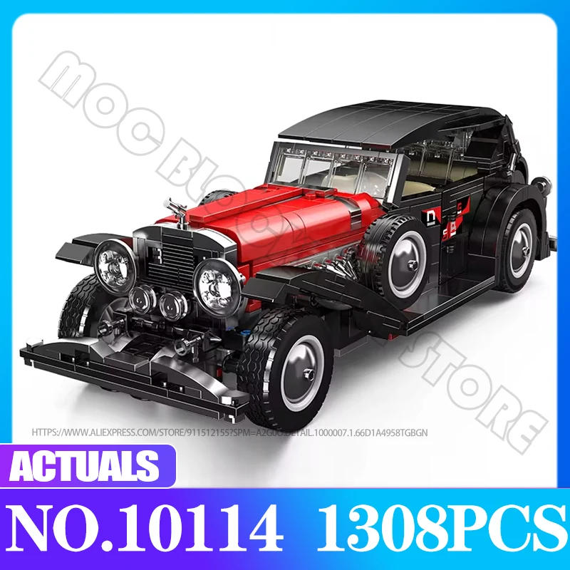 MOULD KING High-Tech Speed Power Champions Duesenberg Car Model 10114 Educational Building Block Brick Children MOC Toys Gifts