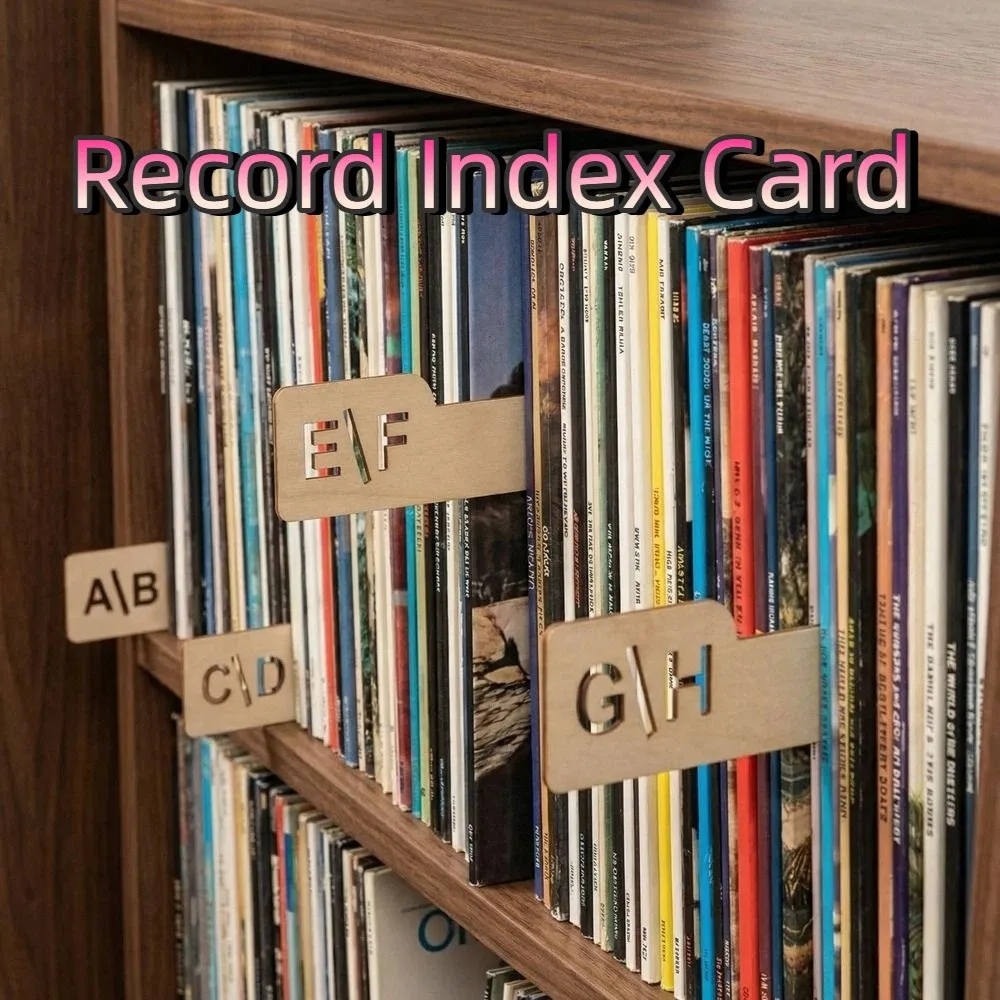 Wooden Vinyl Record Dividers Alphabetical a-Z Versatile Dividers File Dividers Efficient Record Time-saving
