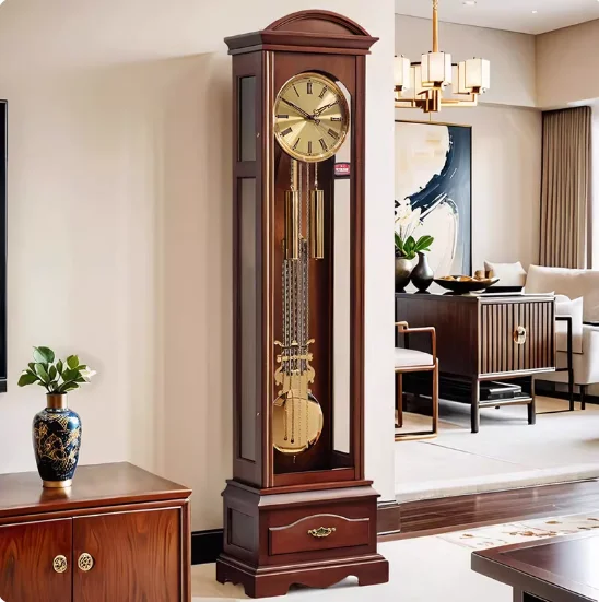 Movement Floor Clock Living Room Luxury-Inspired Modern Minimalist Standing Timepiece