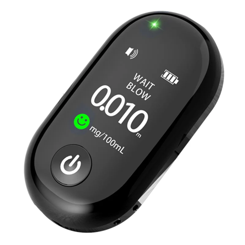 A13E-Compact Highly Accurate Sensitive Alcohol  Rechargeable Long-Lasting Breathalyzer G1 Multi-Language Tester
