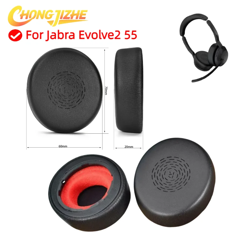 

Replacement Earpads Memory Foam Ear Cushion Cover for Jabra Evolve2 55 Gaming Headset Earmuffs Ear Pads