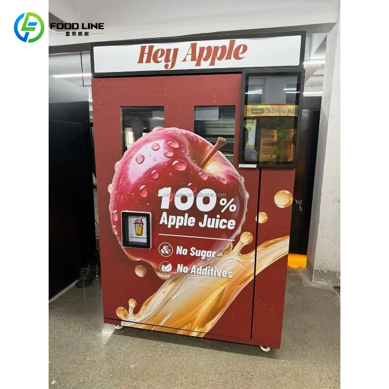 Commercial Automatic Apple Juice Vending Machine with Cooling System for Shopping Mall, Self-service 24 Hours