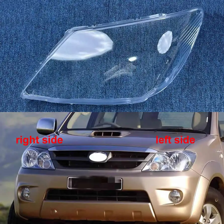 

For Toyota Fortuner 2006 2007 Headlight Cover Transparent Lampshade Lamp Case Headlamp Shell Plexiglass Replace Original Lens