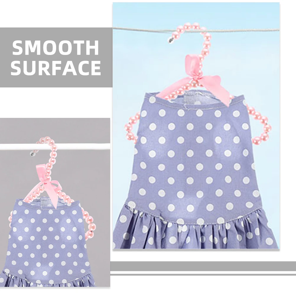 

3pcs Pearl Kids Hangers Baby Clothes Newborn Pink 30cm Plastic Smooth Surface Closet Organization Toddler Infant