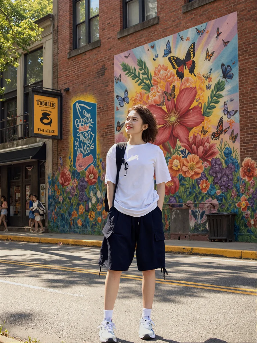 Wide Leg Multi Pockets Shorts Womens Slim Fit Club Night Sexy Hip Wrapping Low Waist Retro Hot Pants Summer Gothic Punk