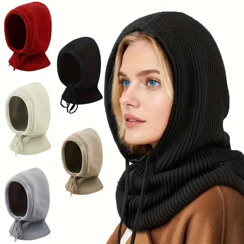 Unisex-Sturmhaube mit Kapuze und Kordelzug. Eine leichte warme Mütze zum Skifahren und Outdoor-Wintersport.
