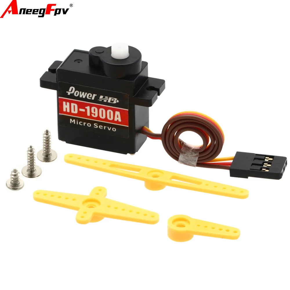 Power HD Micro  Mini Analog Servo1.5kg/9g HD-1900A W/POM Gear and Plastic Case (Compatible with FUTABA/JR) Mini Size for Rc Toys