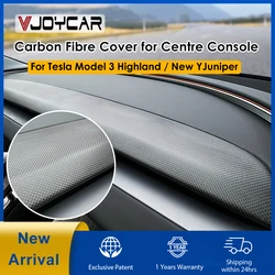 Real Carbon Fiber Dash Panel for New Model 3 2024+ New Model Y Juniper 2025+ Model 3 Highland Performance Style Auto Accessories