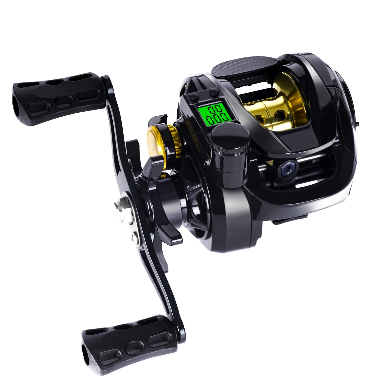 New LED Screen Electronic Fishing Reel Baitcasting High Speed 7.2:1 10kg Waterproof Saltwater Cast Drum Wheel Moulinet Casting