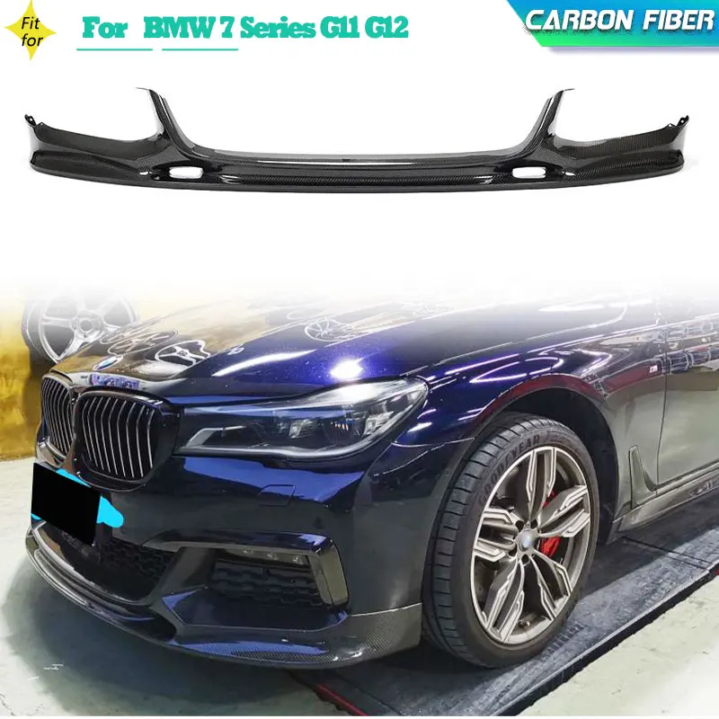 Carbon Fiber Car Front Bumper Lip Spoiler for BMW 7 Series G11 G12 M-Sport Sedan 2016-2018 Front Lip Splitters Chin Apron FRP