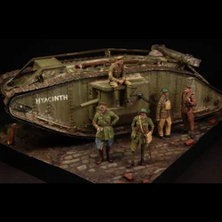 1/35 Resin figure unpainted model Kit, military theme, British tank soldiers (5 people) unassembled and unpainted GK